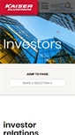 Mobile Screenshot of investors.kaiseraluminum.com